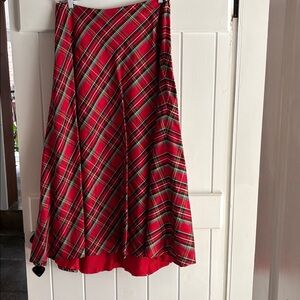 Red Tartan Plaid Skirt